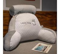 COMOCE Cuscino di Riposo per Letto,Cuscino da Lettura con Braccia Letto Morbido Sedia Cuscino da Gioco Cuscino Posteriore Rimovibile per Divano Letto,Lovely Dog-70×50×30cm