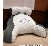 COMOCE Cuscino di Riposo per Letto,Cuscino da Lettura con Braccia Letto Morbido Sedia Cuscino da Gioco Cuscino Posteriore Rimovibile per Divano Letto,Luck Husky-60×40×25cm