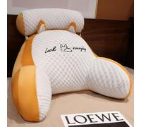 COMOCE Cuscino di Riposo per Letto,Cuscino da Lettura con Braccia Letto Morbido Sedia Cuscino da Gioco Cuscino Posteriore Rimovibile per Divano Letto,Luck Corgi-70×50×30cm