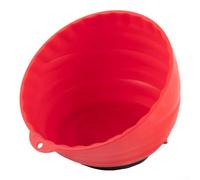 Comoda ciotola magnetica da 15,2 cm per parti di riparazione auto, design in plastica di facile accesso (rosso)