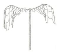 Comoda collana con frange di strass per il corpo da sposa per una lunga durata a matrimoni, feste ed eventi speciali, One Size, come descritto, come descritto