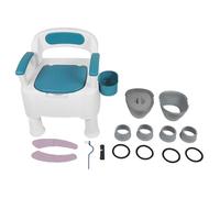 Comoda comodino con maniglie, WC portatile regolabile in altezza, WC mobile comodino per anziani e donne in gravidanza.