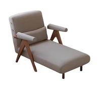 Comoda poltrona convertibile grigia per piccoli appartamenti - Schienale regolabile in 5 posizioni e cuscino di supporto a 3 posizioni, ideale per spazi abitativi moderni (190 x 80 x 30 cm)