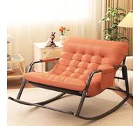 Comoda poltrona reclinabile, sedia a dondolo ergonomica per soggiorno, camera da letto e patio, struttura in metallo, design elegante, sedia da lettura accogliente mobili moderni