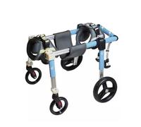 Comoda sedia a rotelle per cani disabili, regolabile con 2/4 ruote, supporto completo per il recupero delle gambe dell'animale domestico, imbracatura per il petto inclusa
