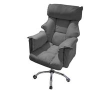 Comoda sedia da ufficio grande e alta, con schienale alto, reclinabile, con supporto lombare, altezza regolabile, sedia da gioco ergonomica con ruote, grigio scuro
