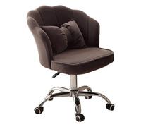 Comoda sedia da ufficio senza braccioli con ruote, elegante sedia da scrivania in tessuto per piccoli spazi, ideale per sala da pranzo, trucco, studio e uso in soggiorno