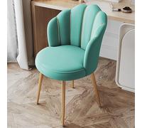 Comoda sedia moderna per camera da letto, con schienale, in acciaio al carbonio e spugna, piccolo sgabello da toeletta, 31 x 31 x 74 cm, disponibile in 6 colori (lattice verde)