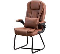 Comoda sedia per gli ospiti da ufficio con braccioli Sedia laterale per conferenze in pelle PU, senza ruote, ideale per giocare o utilizzare il computer. Eleganti posti a sedere per sala d'attesa