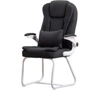 Comoda sedia per gli ospiti da ufficio con braccioli Sedia laterale per conferenze in pelle PU, senza ruote, ideale per giocare o utilizzare il computer. Eleganti posti a sedere per sala d'attesa