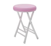 Comoda sedia pieghevole con cuscini antiscivolo, nessun montaggio richiesto, sgabello portatile compatto per cucina, bar, uso interno ed esterno (rosa)