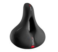 Comoda sella da bicicletta con catarifrangenti - nera e rossa