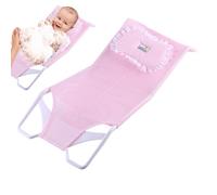 Comoda vasca da bagno per neonate, con rete per il bagnetto, per neonate da 0 a 6 mesi, supporto per seggiolino da bagno per neonate, cuscino in rete per la schiena e i glutei dei neonate
