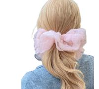 Comode crepe di rosa per le donne Grandi fasce elastiche per capelli francesi Croccanti Bobbles Accessori per capelli morbidi