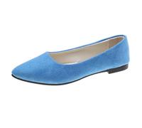 comode da indossare da donna con punta quadrata scarpe casual ideali per l'uso quotidiano vacanza o design monocolore facile da abbinare a pantaloncini jeans gonne o pantaloni larghi, blu, 39 EU