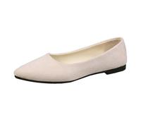comode da indossare da donna con punta quadrata scarpe casual ideali per l'uso quotidiano vacanza o design monocolore facile da abbinare a pantaloncini jeans gonne o pantaloni larghi, beige, 39 EU