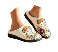 Comode Pantofole con Design a Cartoni Animati per Il Comfort Quotidiano e per Stare al Caldo in casa. Calzature da Interno per Calore e Relax. (f-White, 38-39)