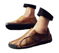 Comode pantofole da infilare, ideali per la guida e il tempo libero, con suola flessibile, Marrone2, 40 EU