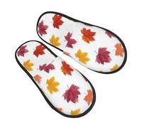 Comode Pantofole Donna Fall Leaves Autumn Ciabatte Casa Peluche Scarpe di Cotone per Uomo Inverno Casa L