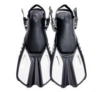 Comode pinne regolabili per lo snorkeling, materiale leggero in silicone che riduce l'affaticamento durante le lunghe nuotate (L/XL bianco)