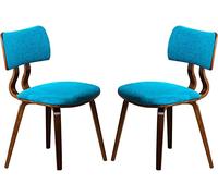 Comode sedie da pranzo con cuscino in tessuto, sedie per il tempo libero in legno per un uso versatile, design elegante, altezza 46 cm (2 pezzi)