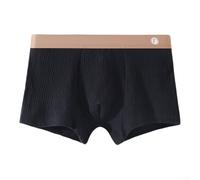 Comodi boxer da uomo in cotone con tasca traspirante morbidi mutande adatte per l'uso quotidiano (XL nero)