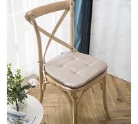 Comodi cuscini per sedie da pranzo beige per sedie in legno, cuscinetti antiscivolo con lacci, cotone e lino su entrambi i lati, perfetti per sedie Windsor, migliorano la tua esperienza culinaria