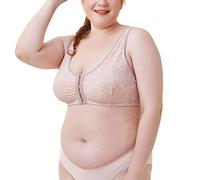 Comodi Reggiseni for Mastectomia in Cotone Post-operatorio da Donna con Spalline Larghe Gilet Reggiseno Sportivo con Chiusura Frontale con Tasca (Color : Pink, Size : S/Small)