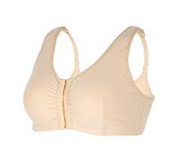 Comodi Reggiseni for Mastectomia in Cotone Post-operatorio da Donna con Spalline Larghe Gilet Reggiseno Sportivo con Chiusura Frontale con Tasca (Color : Beige, Size : L/Large)