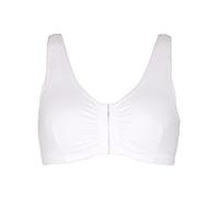 Comodi Reggiseni for Mastectomia in Cotone Post-operatorio da Donna con Spalline Larghe Gilet Reggiseno Sportivo con Chiusura Frontale con Tasca (Color : White, Size : XS/X-Small)