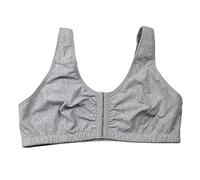 Comodi Reggiseni for Mastectomia in Cotone Post-operatorio da Donna con Spalline Larghe Gilet Reggiseno Sportivo con Chiusura Frontale con Tasca (Color : Gray, Size : S/Small)