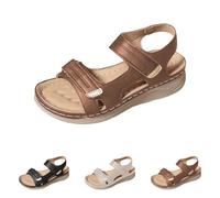 Comodi sandali da donna con planto, sandali estivi da donna, eleganti con zeppa, stile romano, vintage, con cinturino regolabile, per il tempo libero, leggeri sandali estivi, per l'estate, la festa