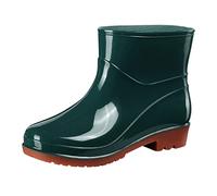 Comodi stivali da pioggia corti per le donne Slip Garden Boot Ladies gomma fuori lavoro con comfort, Verde, 38.5 EU
