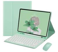 Comodi tasti di scelta rapida, cover posteriore in morbido TPU compatibile con vari modelli di iPad (verde menta)