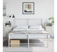 Comodini 2 pz Bianchi 36x39x78 cm in Acciaio Industrial Design Nightstands with Large Storage Space, Steel Bedside Tables for Living Room Bedroom, Easy to Clean Multifunctional Furniture