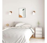 Comodini 2 pz Bianchi 40x29,5x64 cm in Legno Massello di Pino Tavolino Camera Da Letto Comodini Camera Da Letto Arredamento Camera Da Letto Mobiletto Camera Da Letto per Sala Studio Sala D'Ingresso
