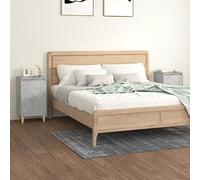Comodini 2 pz Grigio Cemento 40x35x70 cm in Legno Multistrato, Modern Nightstands with Storage, Bedroom Furniture Set of 2, Multifunctional Side Tables for Living Room, Durable Plywood Construction