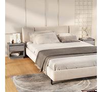 Comodini 2 pz Grigio Sonoma 45x34x44 cm in Truciolato, Modern Nightstands with Storage Drawers, Bedroom Furniture Set of 2, Compact Side Tables for Small Spaces, Particle Board Construction