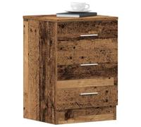 Comodini 2 pz Legno Antico 38x35x55 cm in Legno Multistrato, Modern Nightstands with Storage Drawers, Bedroom Furniture Set of 2 Side Tables for Living Room, Bedside Cabinet with Vintage Wood Finish