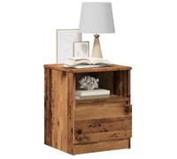 Comodini 2 pz Legno Antico 40x40x50 cm in Legno Multistrato, Modern Nightstand with Storage Shelf, Bedroom Furniture Set of 2, Vintage Wood Finish Side Table for Living Room, Bedside Cabinet
