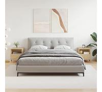 Comodini 2 pz Rovere Sonoma 40x35x47,5 cm in Legno Multistrato with Storage Drawer and Shelf, Modern Bedside Tables for Bedroom and Living Room, Engineered Wood Nightstands with Metal Legs