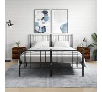 Comodini 2pz Rovere Fumo 40x35x50 cm in Legno Multistrato, Modern Nightstands with Storage Drawers, Bedroom Furniture Set of 2, Smoke Oak Finish Side Tables for Living Room and Bedside Use