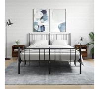 Comodini 2pz Rovere Marrone 40x35x50 cm in Legno Multistrato, Modern Nightstands with Storage Drawers, Bedroom Furniture Set of 2, Multifunctional Side Tables for Living Room, Office, Dorm