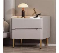 Comodini Camera da Letto Moderni Retro con maniglia nascosta,Comodino con 2 Cassetti,cassettiera legno alta camera da letto moderno,Adatto a soggiorno, camera da letto, corridoio, ecc. ( Color : Beige