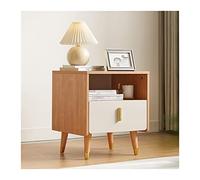 Comodini Comodino, Comodino Moderno in Legno con 1 Cassetti e Ripiano Aperto Tavolino Robusto e Multifunzionale for Camere da Letto, Salotti e Piccoli Spazi Camera da letto(Natural wood color)