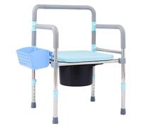 Comodini da comodino Sedia da doccia leggera da comodino Sedile WC bariatrico pieghevole con telaio in acciaio di sicurezza e cuscino imbottito extra largo Toilette portatili