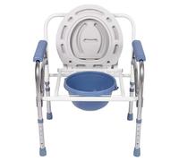 Comodini da comodino Sedia da toilette da bagno regolabile in altezza, comò da comodino pieghevole con sedile WC con telaio in acciaio di sicurezza, montaggio senza attrezzi Sedia da doccia