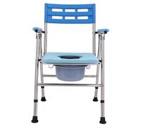 Comodini da comodino Vasino portatile leggero da comodino, pieghevole, regolabile in altezza, con maniglie e secchio con telaio in acciaio di sicurezza Sedia da doccia