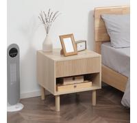 Comodini Hai bisogno di più spazio nella camera da letto o in altre zone della casa? Questo comodino HOMCOM fa proprio al caso tuo. La tonalità del legno naturale crea uno stile moderno, qualcosa di d