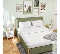 Comodini HOMCOM 2 pezzi con cassetti e manici rovere di bambù